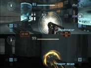 Blue Samus annihilated by the Bonus Disc Imploder Charge Combo (via hacking).