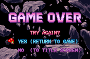 Metroid Zero Mission ~ Game Over Continue screen