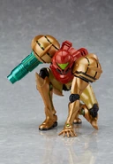Samus crouching.