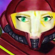 Drawing of Samus done by Yang.[8]