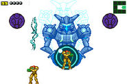 Metroid Zero Mission Ruins Test As Standard Fully Powered Suit Lightning Strike.jpg (21 KB) The Ruins Test performing a Lightning strike on a standard Fully Powered Suit Samus.