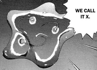 Изображение X-Паразита из первого тома манги Metroid.