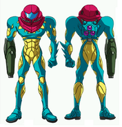 Simple front and back Fusion Suit diagram.