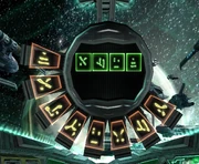 The Access code displayed on the transmission console