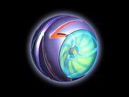 The Gravity Suit's Morph Ball in Metroid Prime, with Spider Ball