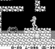 A Metroid husk at the entrance to Phase 3