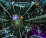 A glitch in this room where an Octopede's electrcal barrier remains present after the mechanoid's destruction.