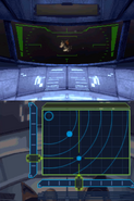 The Hunter Gunship's Tetra Galaxy Scan Screen