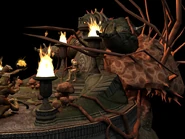 Reptilicus Diorama - side view.