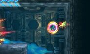 A Fireball Wallfire and Autrack in Samus Returns