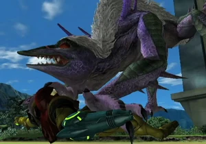 Сражение Самус с Таинственным Существом.