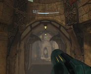 The three Chozo busts in Training Chamber.