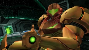 Samus seen at the end without her PED.
