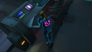 BOTTLE SHIP Control Room - Samus holding helmet