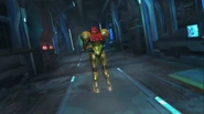 Samus calmly proceeds onward.
