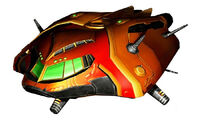 Samus' Hunter-class gunship from .  is also used by Samus in .