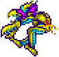 A sprite of the unused Zebesian form the scientist would have transformed into after being shot by Samus.