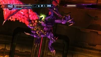 Ridley agarrando a Samus