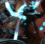 Cuerpo de un marine lleno de Phazon.