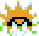 A sprite of a Zoomer from Metroid