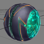 An unused Morph Ball model likely corresponding to the unused Phazon Suit design.