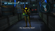 "Any objections, Adam?" in Metroid: Other M.