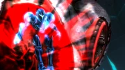 Dark Samus merges with AU 313, after being repulsed by Samus in Corruption.
