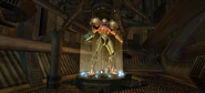 Samus uses the Save Station.