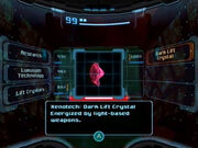 Samus  a Dark Lift Crystal.
