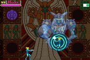 Zero Suit Samus battling the Ruins Test