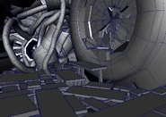 Renders from Amanda Rotella, the room's designer. These show that the room had groups of jumbled cables at one point.