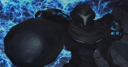 Темная Самус целится в Самус.