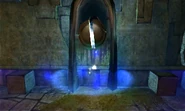 Samus enters the Morph Ball tunnel using a Bomb Jump.