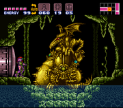 Ridley's statue in Super Metroid