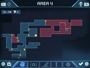 Superheated rooms on the Area 4 map in Samus Returns, which are marked in red