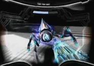 Hopping Metroid.png (161 KB) Samus is about to blast a Hopping Metroid with her Hyper Beam.