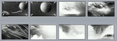 Сюжетная раскадровка, в которой Самус прибывает на планету.