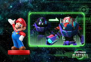 Mario's amiibo, scanned into use in Federation Force.