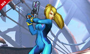 Samus Zero y el Paralizador en Super Smash Bros 3DS.