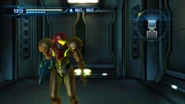 An elevator in the Bioweapon Research Center in Metroid: Other M.