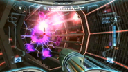 Samus combats a Dark Diligence Drone in New Play Control! and Metroid Prime Trilogy.