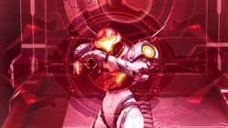 E.M.M.I. view of Samus