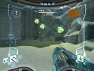 Samus observes three Pulse Bombu in the room.