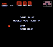 Unused options menu.