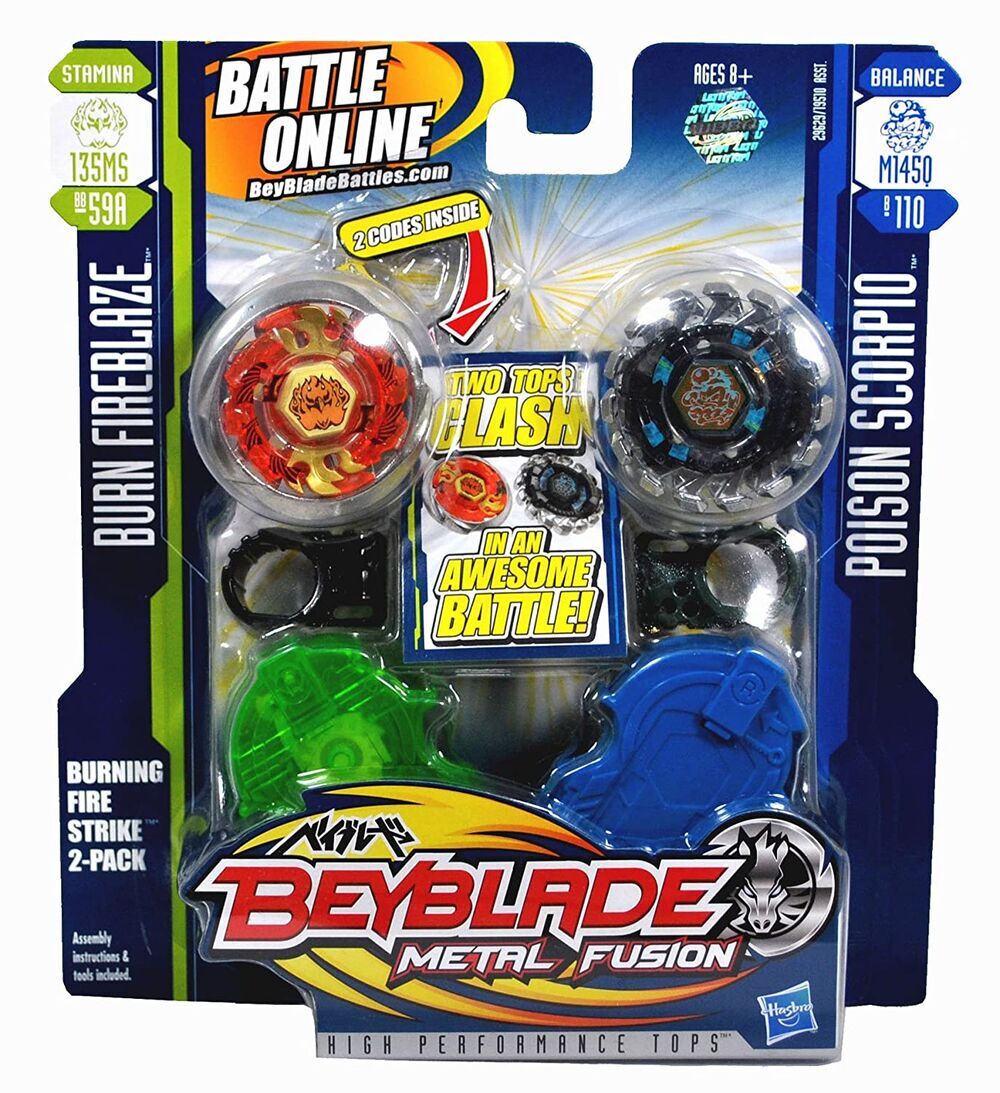 Beyblade Metal Fusion Battletop Faceoff: Burning Fire Strike 2-Pack