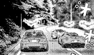 The Exige overtaking Shintaro's M3 alongside Nozomi's 4C (Chapter 023)