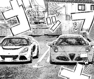 The Exige's first appearance (alongside Nozomi's 4C) (Chapter 017)
