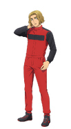 Akaba's design in the anime