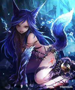 Fictional Character Mythical Creature Supernatural - Black Kitsune Anime  Girl, HD Png Download , Transparent Png Image - PNGitem