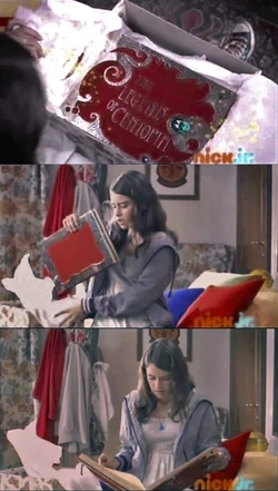 Mia with her book